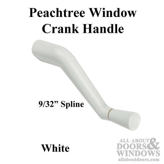 Peachtree Window Crank Handle   9/32 Spline - White  Casement / Awning