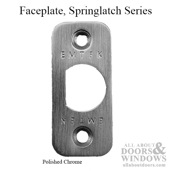 Radius Face Plate for Passage or Privacy Latch Springlatch Series - Polished Chrome - Radius Face Plate for Passage or Privacy Latch Springlatch Series - Polished Chrome