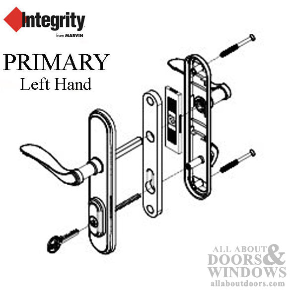 Integrity Cambridge Primary, Keyed Swinging Door Handles, Left Hand - Integrity Cambridge Primary, Keyed Swinging Door Handles, Left Hand