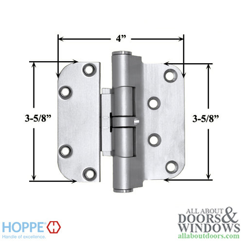 Hoppe F41-R, 2009 Set Hinge, RHI / LHO- Brushed Chrome - Hoppe F41-R, 2009 Set Hinge, RHI / LHO- Brushed Chrome