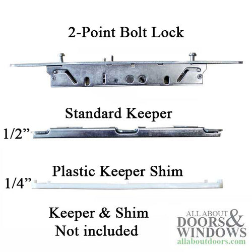 2-point sliding patio door lock with locking bolts - 2-point sliding patio door lock with locking bolts