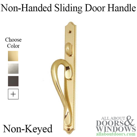 Non-Handed Active Non-Keyed Narrow Plate Sliding Door Handle - Choose Color