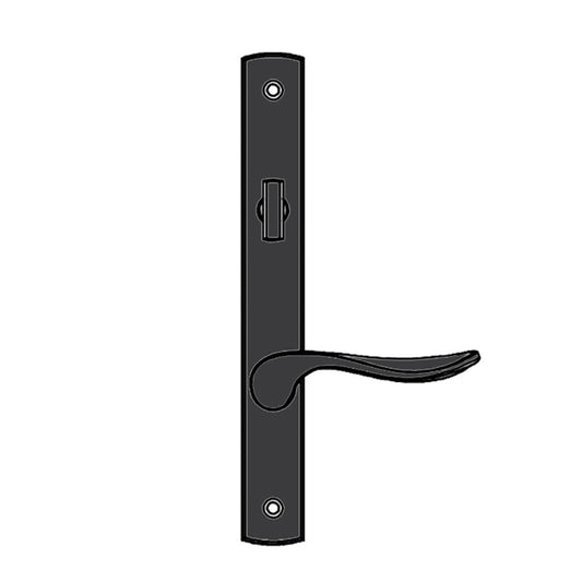 Truth Sentry Lock Handle Set, Modern, Painted over Zinc, Black