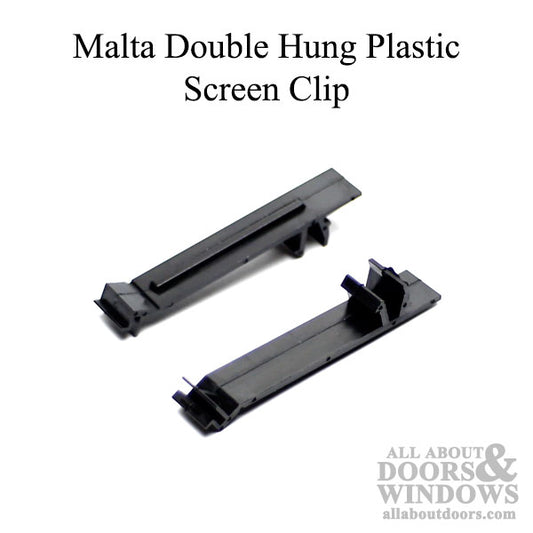 Malta Double Hung Plastic Screen Clip, 2-3/4 inch, 1994 Malta Classic View - Black