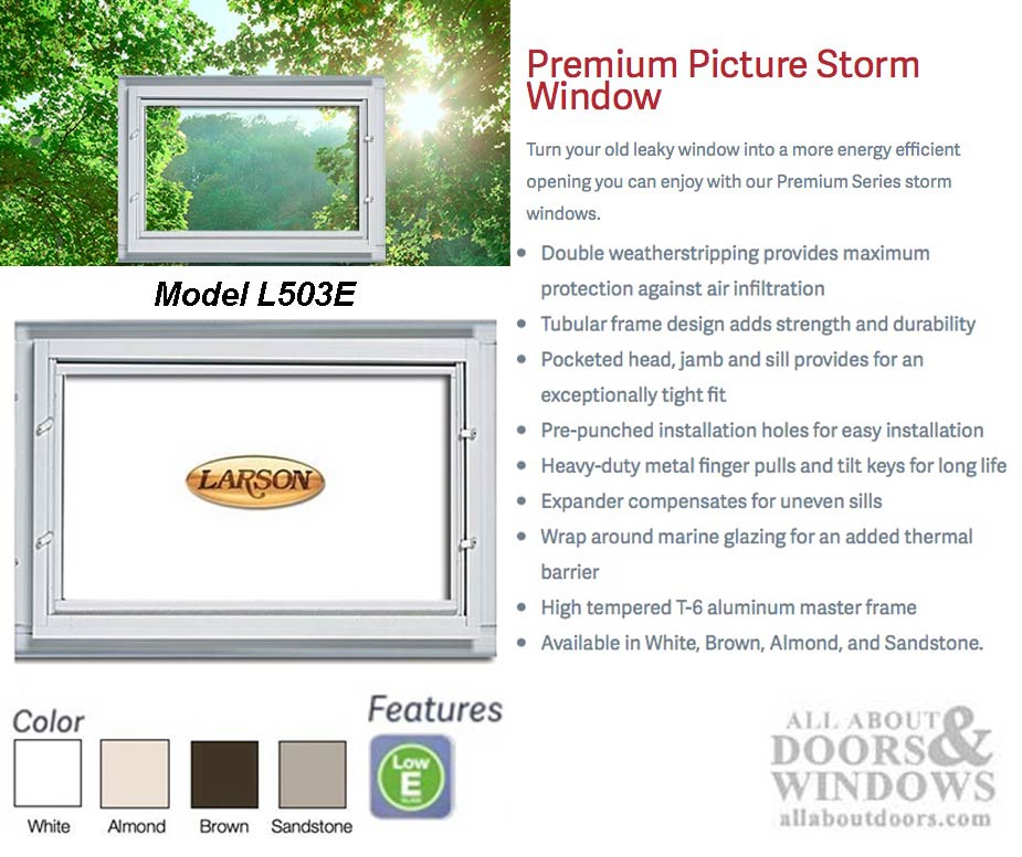 Larson Premium Picture window, Low-E Glass - Larson Premium Picture window, Low-E Glass