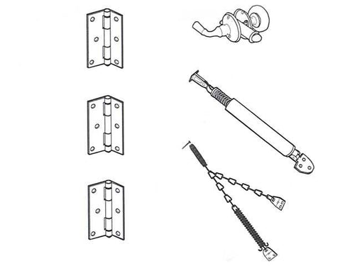 Storm Door Hardware Kit for Deluxe Wood Door - Storm Door Hardware Kit for Deluxe Wood Door