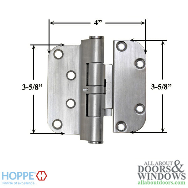 Hoppe F42-R, 2009 Set Hinge, LHI / RHO - Satin Nickel - Hoppe F42-R, 2009 Set Hinge, LHI / RHO - Satin Nickel