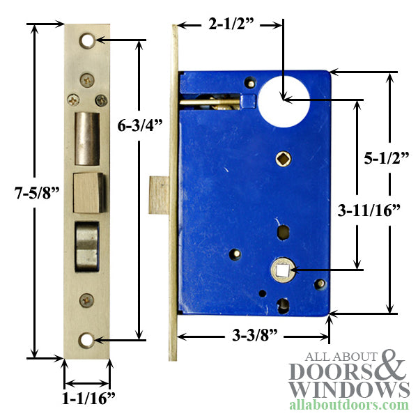 Marks New Yorker Entrance Handle Set Right Handed Door Handle With Lock - Marks New Yorker Entrance Handle Set Right Handed Door Handle With Lock