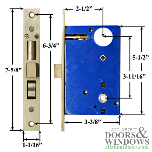 Marks New Yorker Entrance Handle Set Right Handed Door Handle With Lock - Marks New Yorker Entrance Handle Set Right Handed Door Handle With Lock