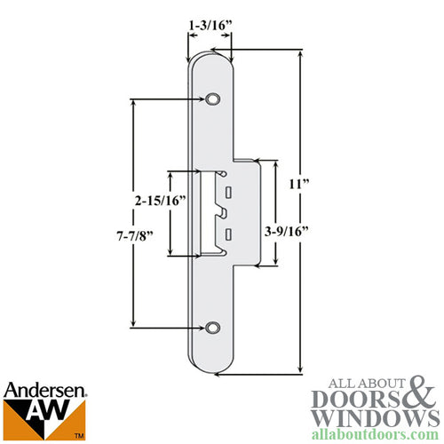 Andersen Tribeca Strike Plate Cover - Stone - Andersen Tribeca Strike Plate Cover - Stone