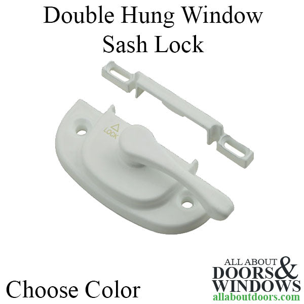 Double Hung Window Sash Lock,  2-1/16'' screw hole centers - Choose Color - Double Hung Window Sash Lock,  2-1/16'' screw hole centers - Choose Color