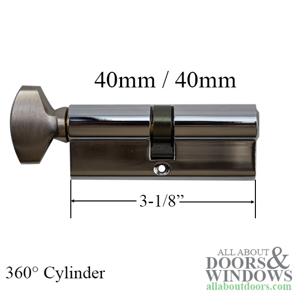 Active Keyed 40 / 40 Euro Cylinder Only for 2-1/4 inch Door - Active Keyed 40 / 40 Euro Cylinder Only for 2-1/4 inch Door