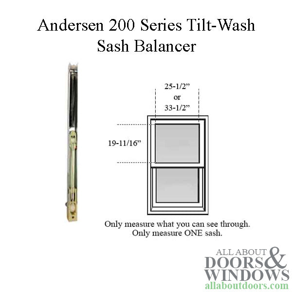 Andersen 200 Series Tilt-Wash Double Hung Sash Balancer - M840 - Andersen 200 Series Tilt-Wash Double Hung Sash Balancer - M840