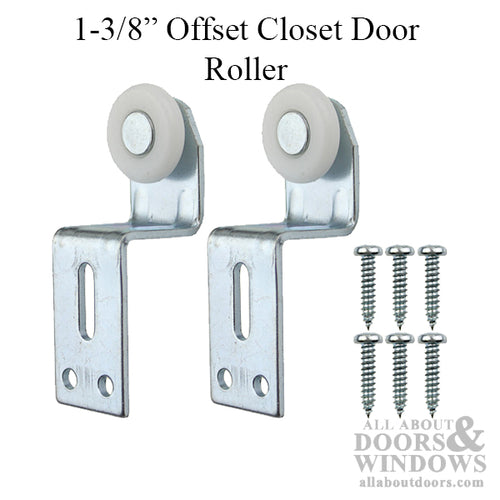 Cox Top Hung Closet Door Roller with 1 Inch Plastic Wheel and 1-3/8 Inch Offset - Cox Top Hung Closet Door Roller with 1 Inch Plastic Wheel and 1-3/8 Inch Offset