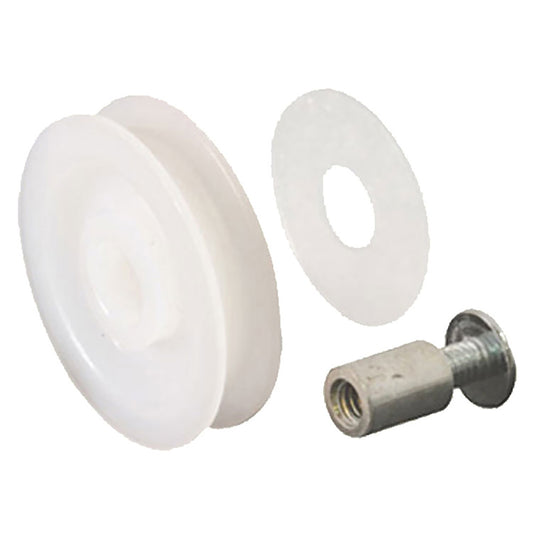 Bottom Mount Roller Assembly with 1.25 Inch Nylon Wheel for Sliding Screen Door