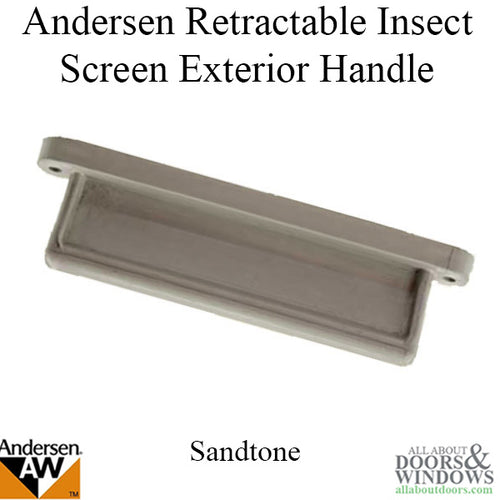 Andersen Retractable Insect Screen Exterior Handle, August 2003 - May 2007, Andersen Frenchwood Gliding Doors - Sandtone - Andersen Retractable Insect Screen Exterior Handle, August 2003 - May 2007, Andersen Frenchwood Gliding Doors - Sandtone