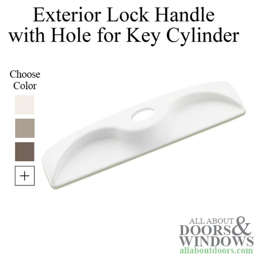 Outside Lock Handle, with Cylinder Hole, Tuscany Vinyl Sliding Door - Outside Lock Handle, with Cylinder Hole, Tuscany Vinyl Sliding Door