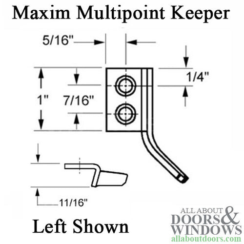 Keeper, Maxim Multipoint Lock Truth # 31217 Left Hand - Keeper, Maxim Multipoint Lock Truth # 31217 Left Hand