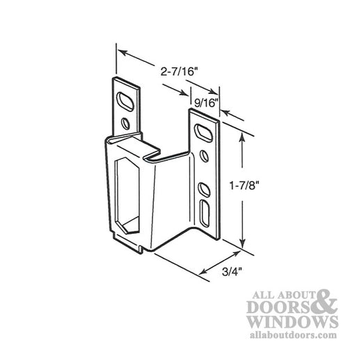 Drawer track back plate - Galvanized Steel - Drawer track back plate - Galvanized Steel