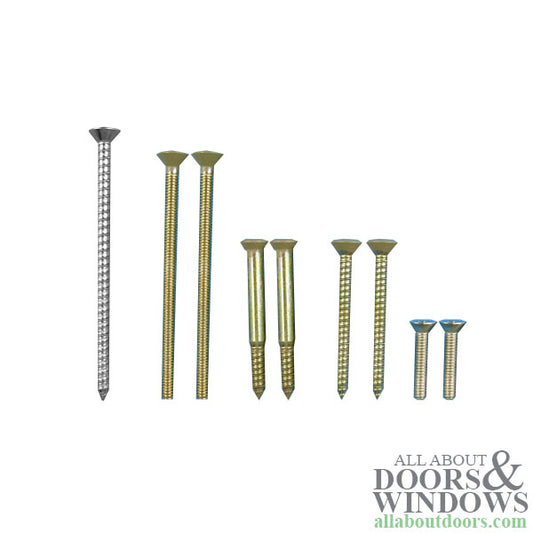 Gliding Door Screw Kit, Tribeca Handle Set, White