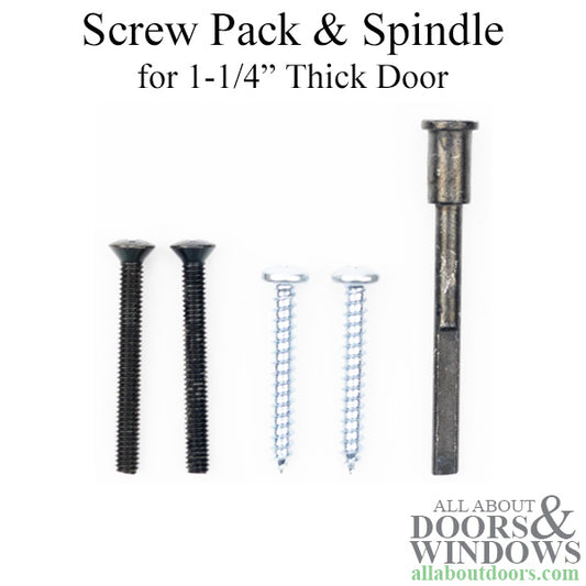 Screw Pack & Spindle for 1-1/4 inch thick door