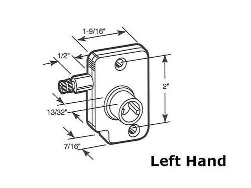 Operator for Awning or Jalousie Louver Windows Torque 2 Inch Left Hand - Operator for Awning or Jalousie Louver Windows Torque 2 Inch Left Hand