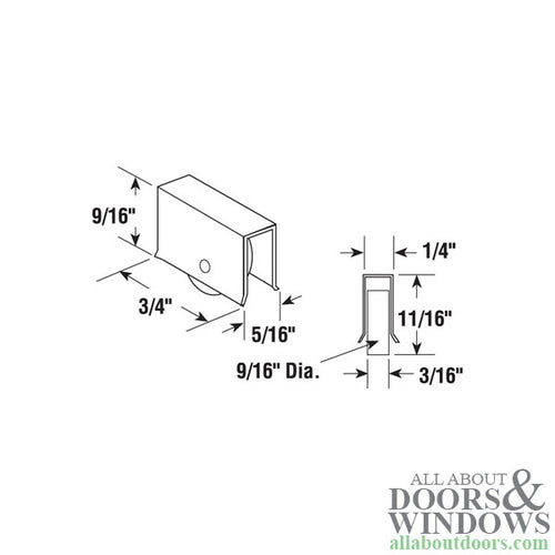 Roller Assembly (Flat) 9/16