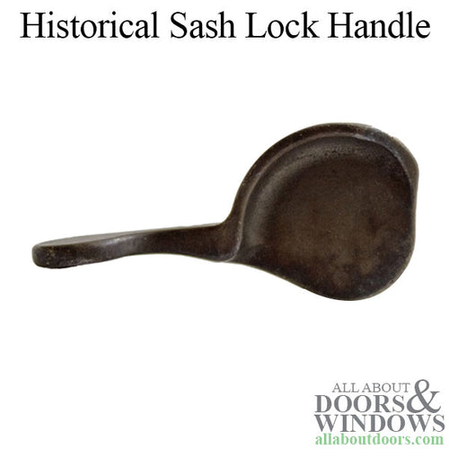 Stone River Bronze Historical Sash Lock Handle - Stone River Bronze Historical Sash Lock Handle