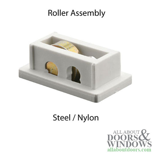 Roller Assembly (Flat) - Sliding Windows, Nylon / Steel