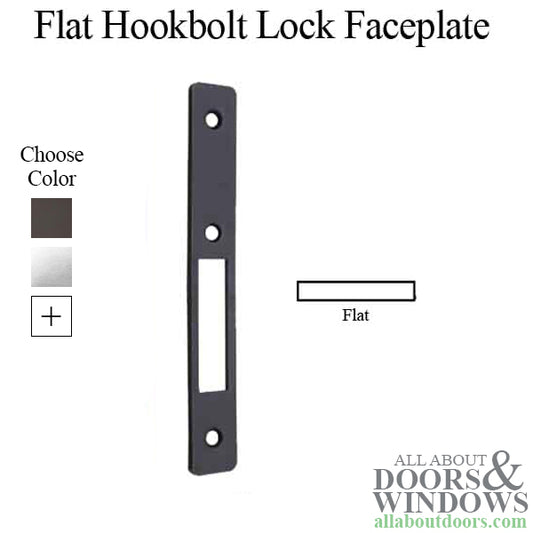 Hookbolt Lock Faceplate, Flat, Small Hole, Choose Color