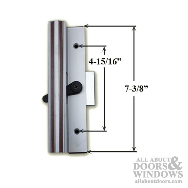 Handle Set for Sliding Patio Door with Extruded Inside Pull 4-15/16 Inch Hole Center - Handle Set for Sliding Patio Door with Extruded Inside Pull 4-15/16 Inch Hole Center