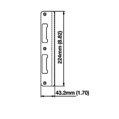 HOPPE Latch and Deadbolt Strike with Curved Lip for 1-3/4