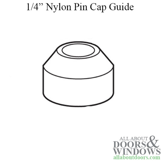 Pin Cap / Guide, 1/4 I.D., Nylon Replacement BiFold Door- Each