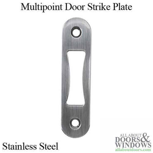 GU Top and Bottom Strike, No Lip for1-3/4 or 2-1/4 Thick Door - Stainless Steel - GU Top and Bottom Strike, No Lip for1-3/4 or 2-1/4 Thick Door - Stainless Steel