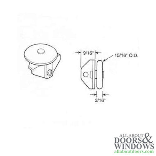 Tubmaster Folding Shower Door Roller - Tubmaster Folding Shower Door Roller
