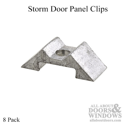 Storm Door Panel Clip Turn Buttons, Aluminum - 8 pack