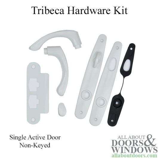 Andersen Tribeca Hardware Kit - Active Single Door, Non-Keyed - White