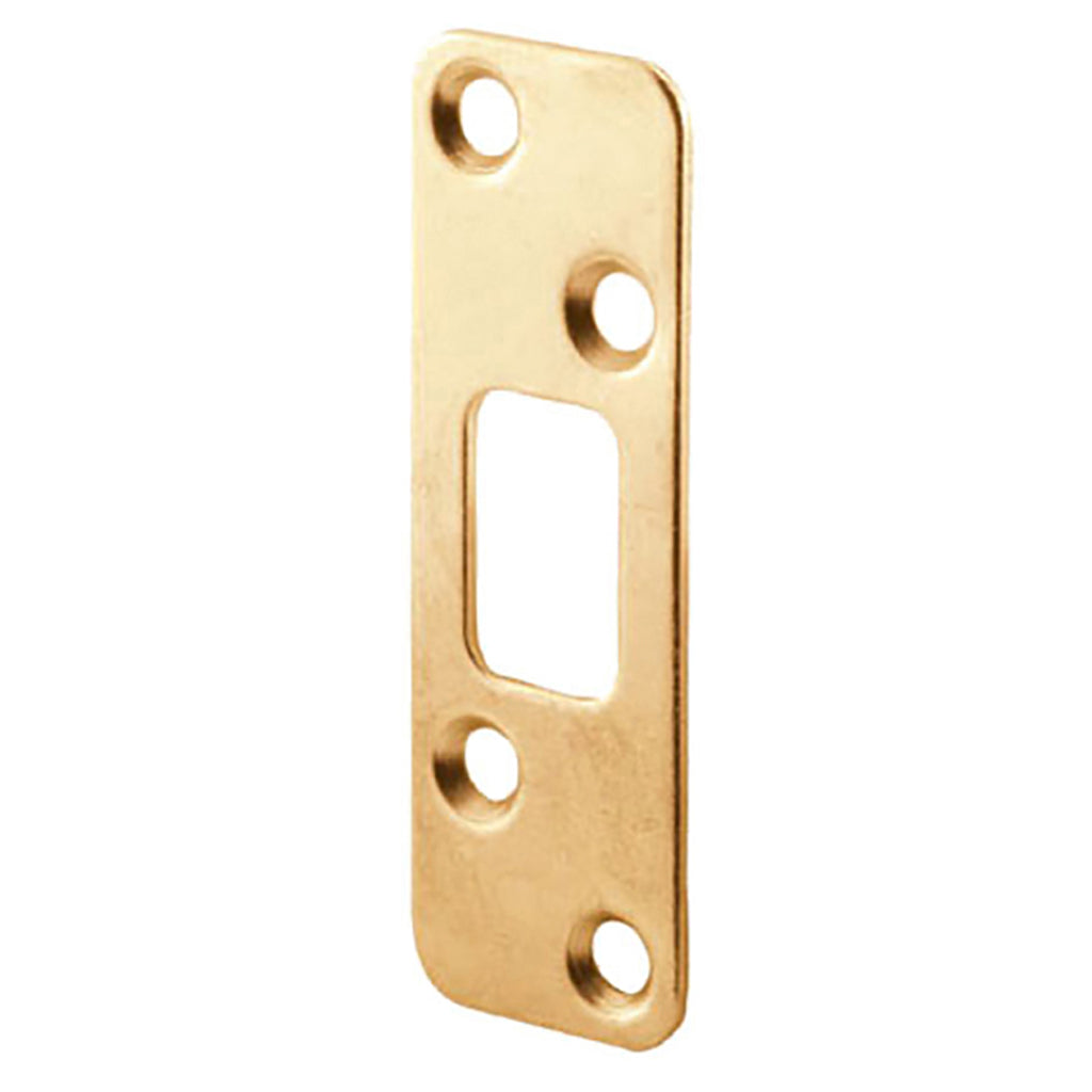 Deadbolt strike - Security - 1/4 inch Radius Corner - Brass - Deadbolt strike - Security - 1/4 inch Radius Corner - Brass