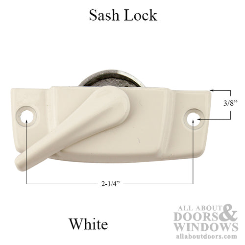 Columbia C2000/C3000 Sash Lock 2-1/4 Screw Holes - White - Columbia C2000/C3000 Sash Lock 2-1/4 Screw Holes - White