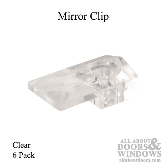 Mirror Clip for 1/8 Inch-Thick Glass - 6 Pack