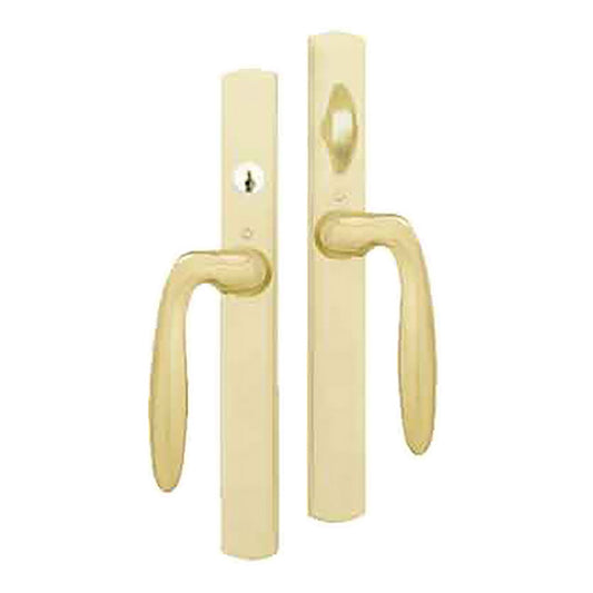 HOPPE HLS 9000 Sliding Door Handle Set Verona Lever Active Keyed Resista Brass