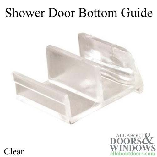 Bottom Guide, 9/16 Opening inch - Clear - Shower Door- Sterling - Bottom Guide, 9/16 Opening inch - Clear - Shower Door- Sterling