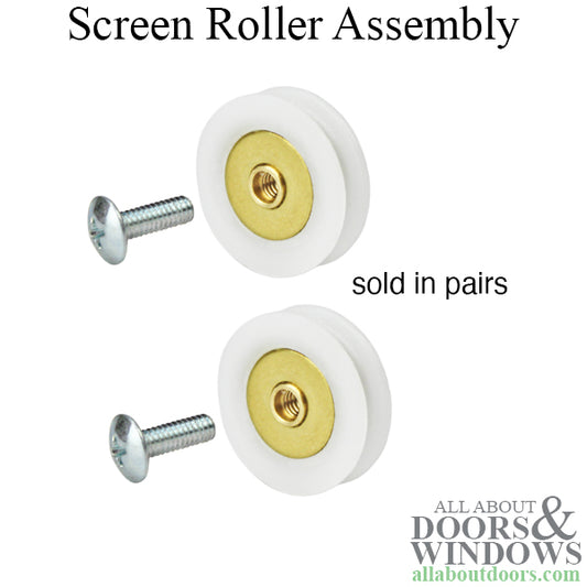 Screen Roller Assembly, Replacement Wheels- 2 pack