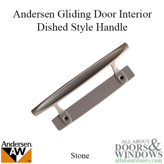 Andersen Window - Frenchwood Gliding Door - Interior Dished Style Handle - Stone