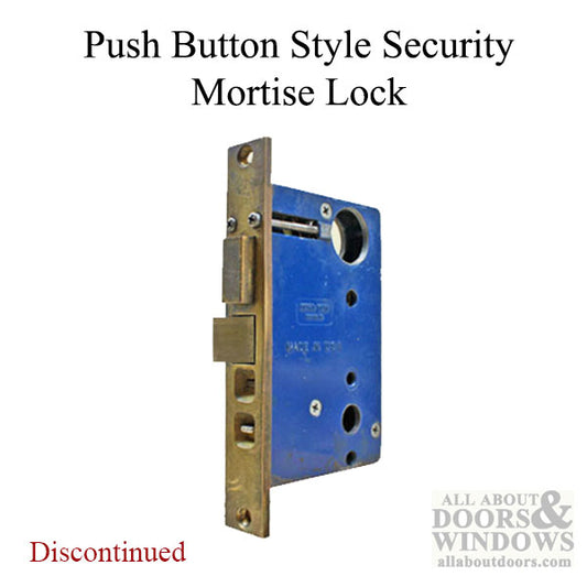 Security Door Mortise Lock Push Button Style