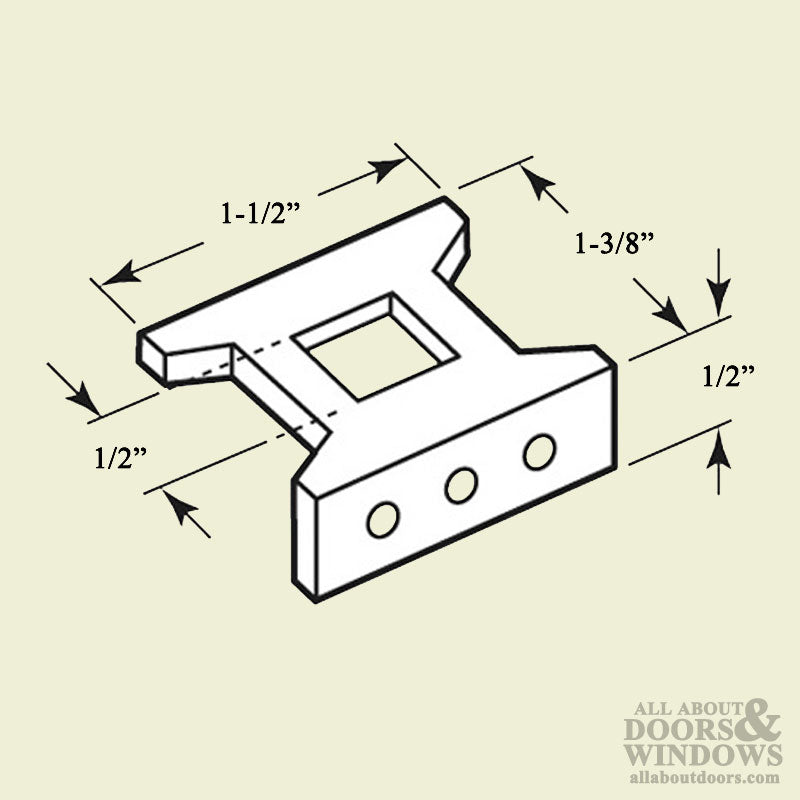 Nylon Threshold and Header Bolt Guides for Square Bolts - Nylon Threshold and Header Bolt Guides for Square Bolts