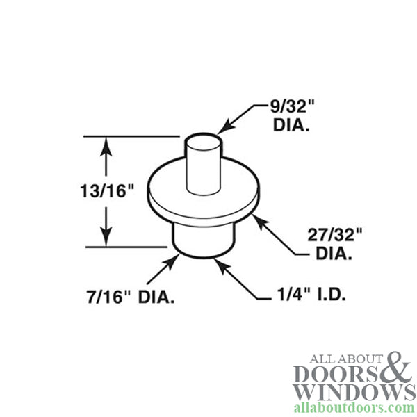 Pin Cap / Guide, 1/4 I.D., Nylon - Black - Choose Quantity (4-Pack or 25-Pack) - Pin Cap / Guide, 1/4 I.D., Nylon - Black - Choose Quantity (4-Pack or 25-Pack)