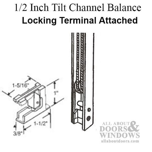 End Bracket Attachment # 16 for Channel Balance, Locking Terminal with Metal Lock - White - End Bracket Attachment # 16 for Channel Balance, Locking Terminal with Metal Lock - White