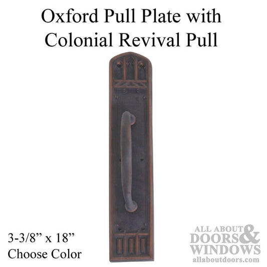 Oxford Pull Plate with Colonial Revival Pull 3-3/8" x 18"