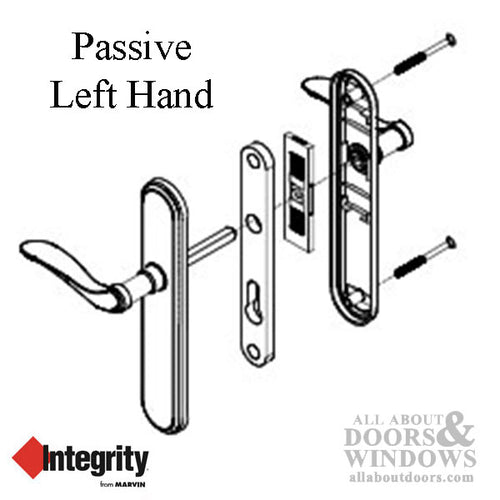 Integrity Cambrige Secondary, Passive Swinging Door Handles, Left Hand - Integrity Cambrige Secondary, Passive Swinging Door Handles, Left Hand